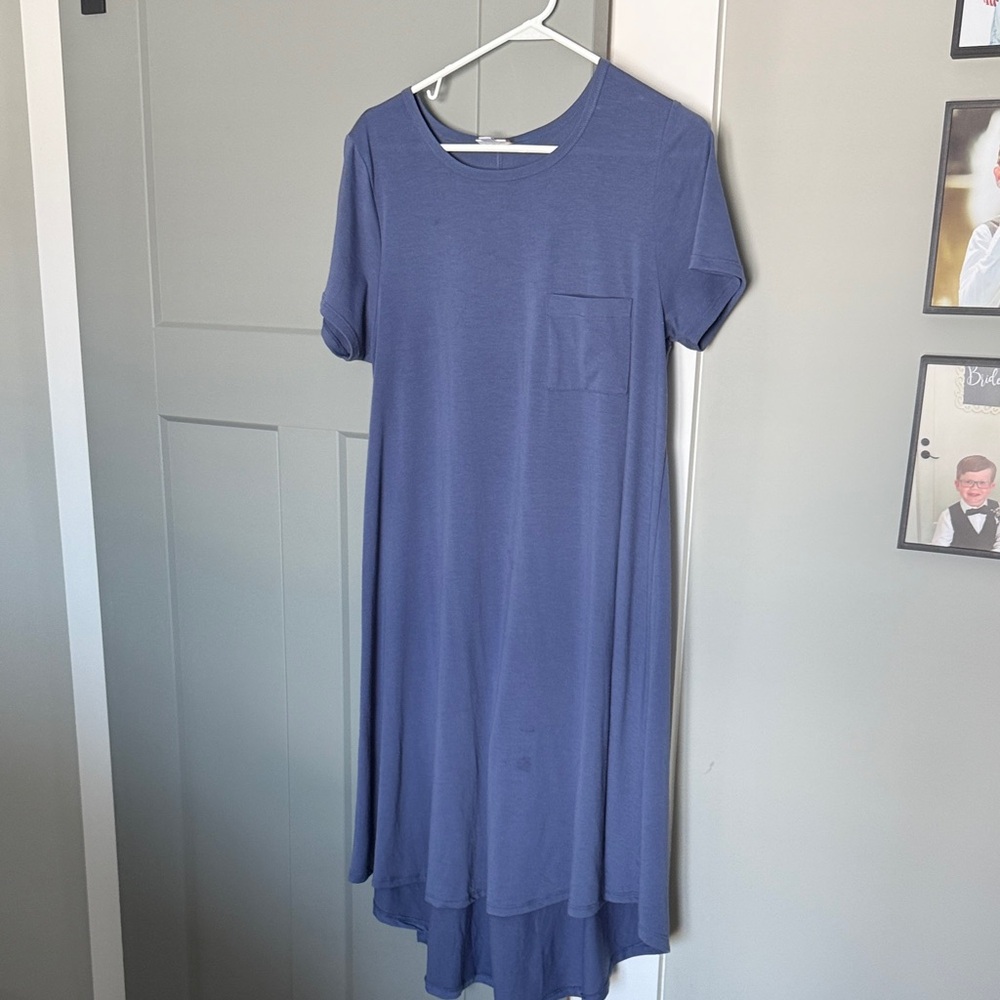 LuLaRoe High Low Dress in Soft Blue